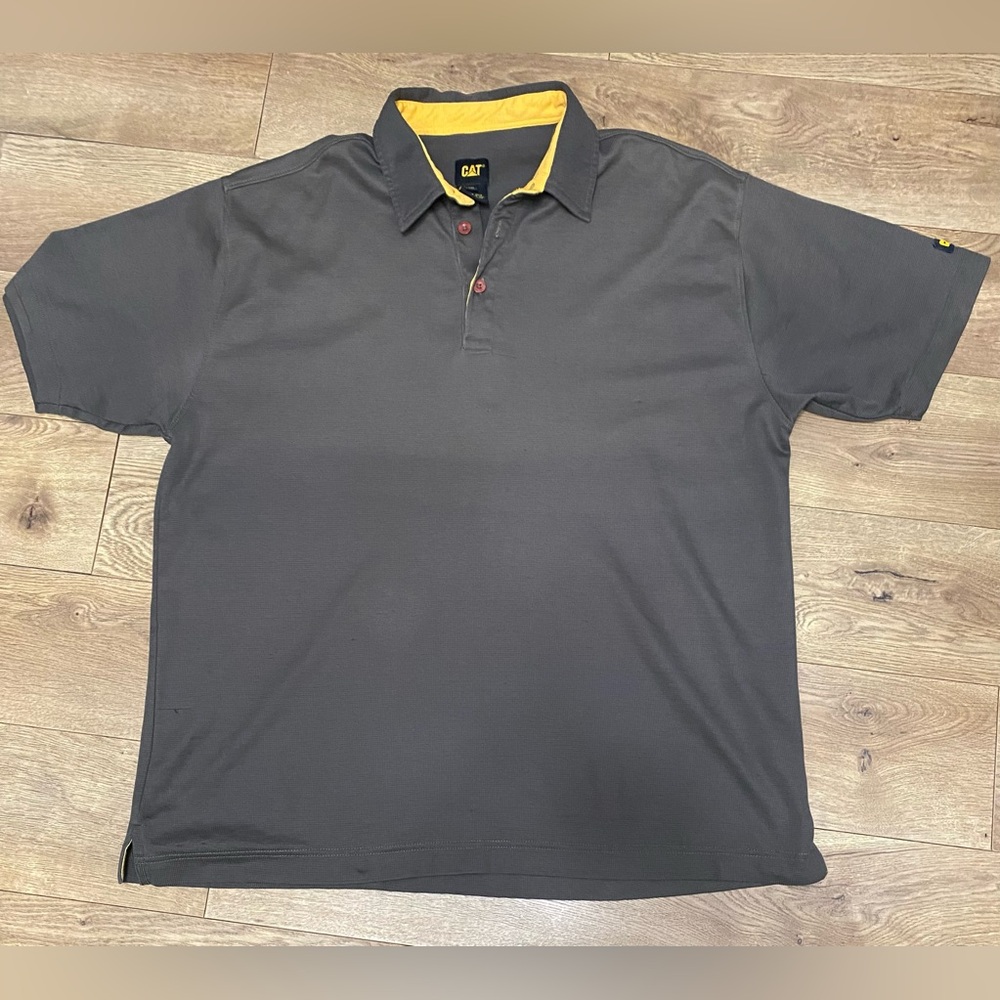 Men's CAT charcoal gray Polo Shirt 2XL